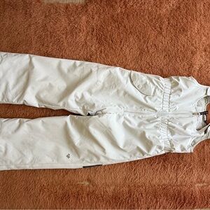 Obermeyer Girls White Snow Bibs